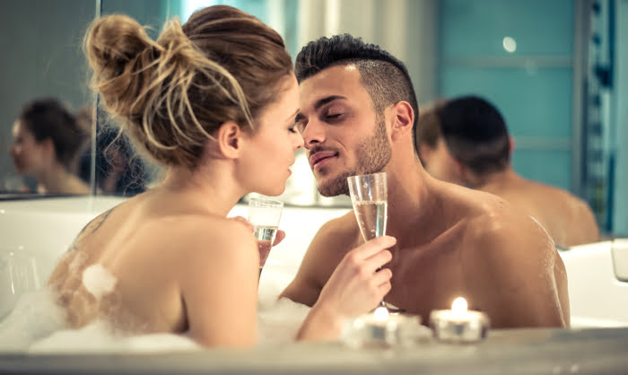 Couple in the bath